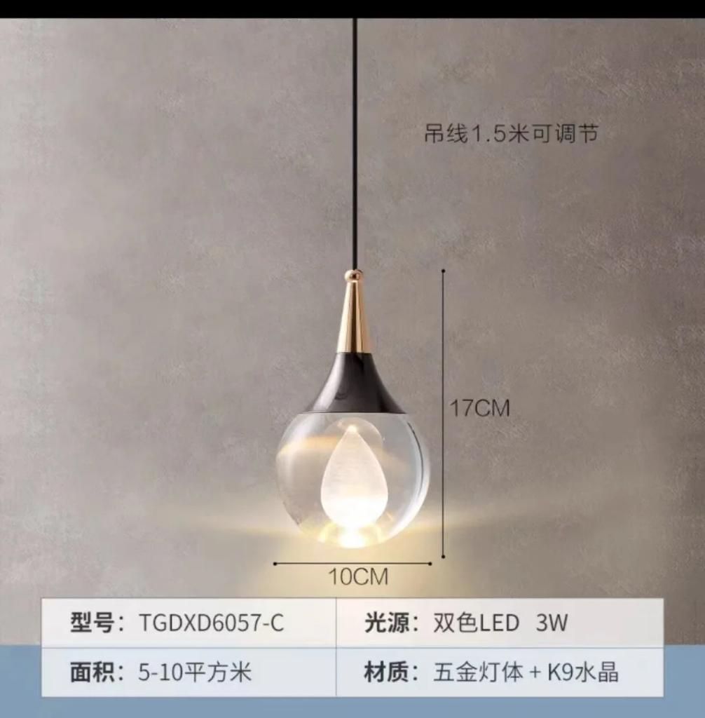 Europe Restaurant Decor Crystal Led Ball Pendant Light Sconce Night Lamparas Bedroom Kitchen Chandelier Lamp Dining Room Lights