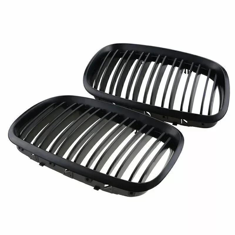 

Для BMW X5 E70 X6 E71 2007 2008 2009 2010 2011 2012 2013 Решетка радиатора в стиле двойных планок Передняя решетка-«почки» Запасная деталь матовый черный