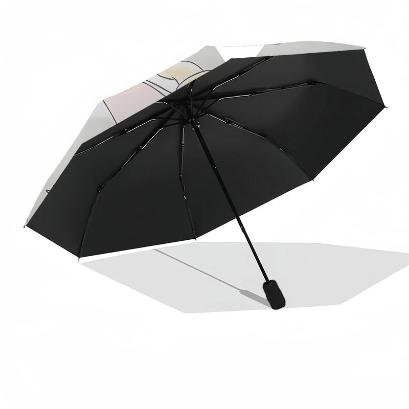 Dumbo "Motivation" Themed Automatic Opening and Closing Umbrella, Brightly Colored 8-rib Portable Umbrella, Suitable for Men and Women, A Perfect Gift
