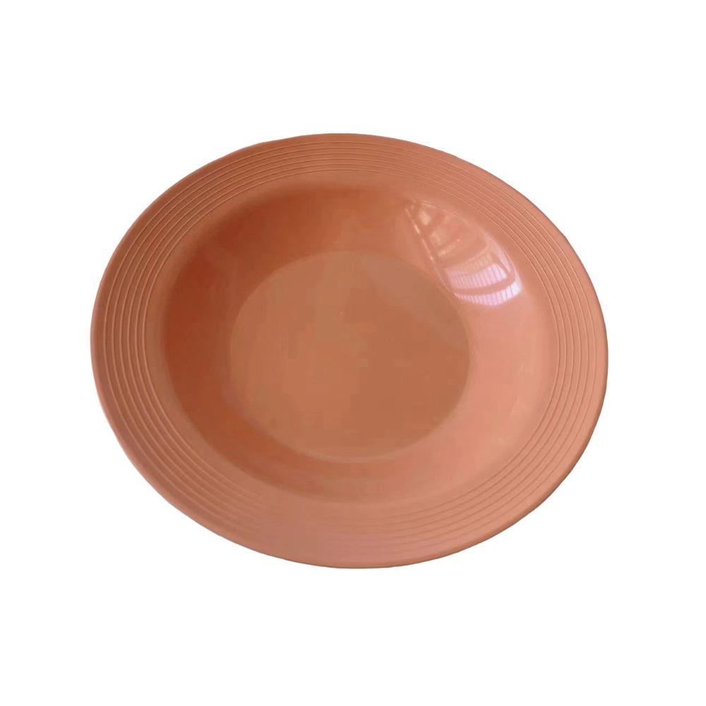 

6 шт. Салатные тарелки большой вместимости Модные обеденные тарелки Столовая посуда Десертная тарелка Дом оранжевый