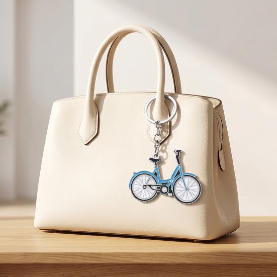Vintage Fahrradschlüsselanhänger - Zinklegierung Mini-Fahrrad mit Tropfenmalerei, Künstlerisches Radfahrergeschenk für Schlüssel & Rucksäcke