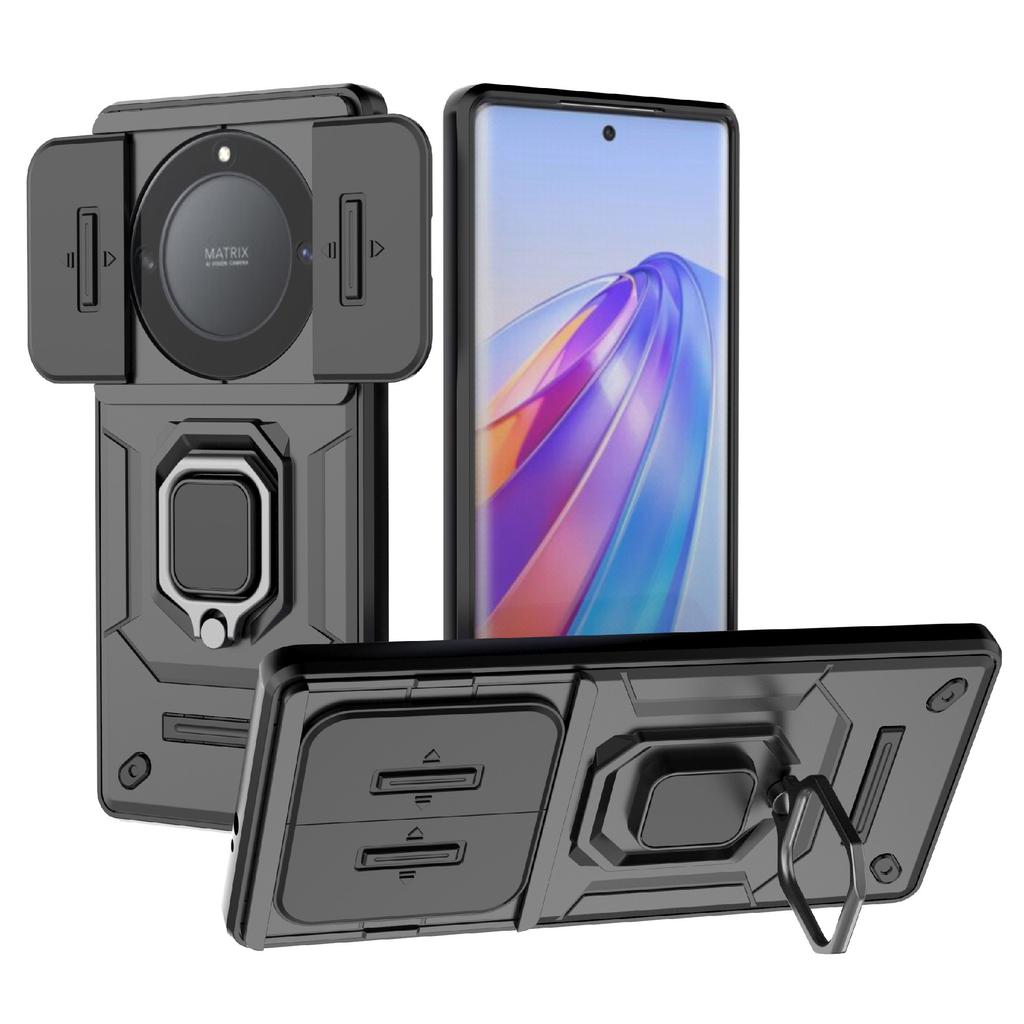 For Honor X40 5G/X9a 5G/Magic5 Lite 5G Case Phone Kickstand Cover with Slide Lens Guard