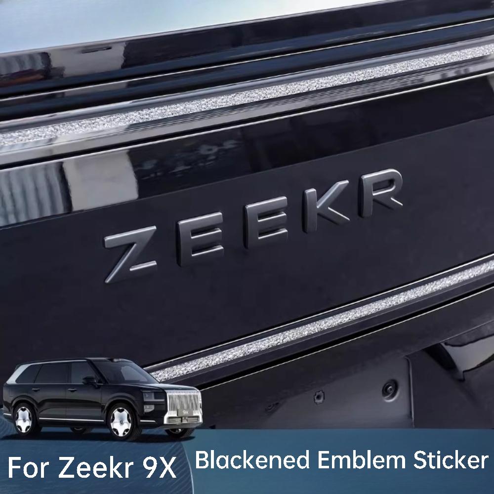 AAVY1 compatible compatible for Zeekr 9X Car Front Badge Blackened Emblem Rear Trunk Letter Emblem Decal Exterior Modification Accessories