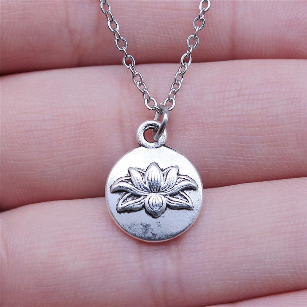 Tree of Life Plant Growth Pendant Antique Silver Metal Girls Choker Necklace Trendy Boho Gift