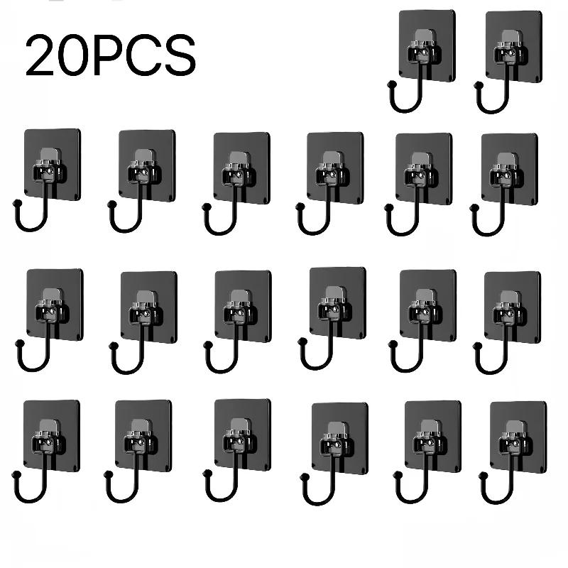 Stora krokar Heavy Duty 22 lbs vattentäta självhäftande väggkrokar spikfria genomskinliga vattentäta krokar för kök badrum