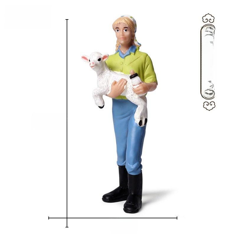 Realistic Farm And Ranch Plastic Figurine Set Detailed Farmer Models