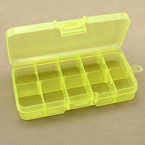 10-Slot Jewelry Rings Ear Stud Holder Beads Storage Box Case Container Organizer