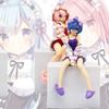 Rem Ram Pvc Figure 14cm Anime Collectible Cartoon Home Wear Decoration