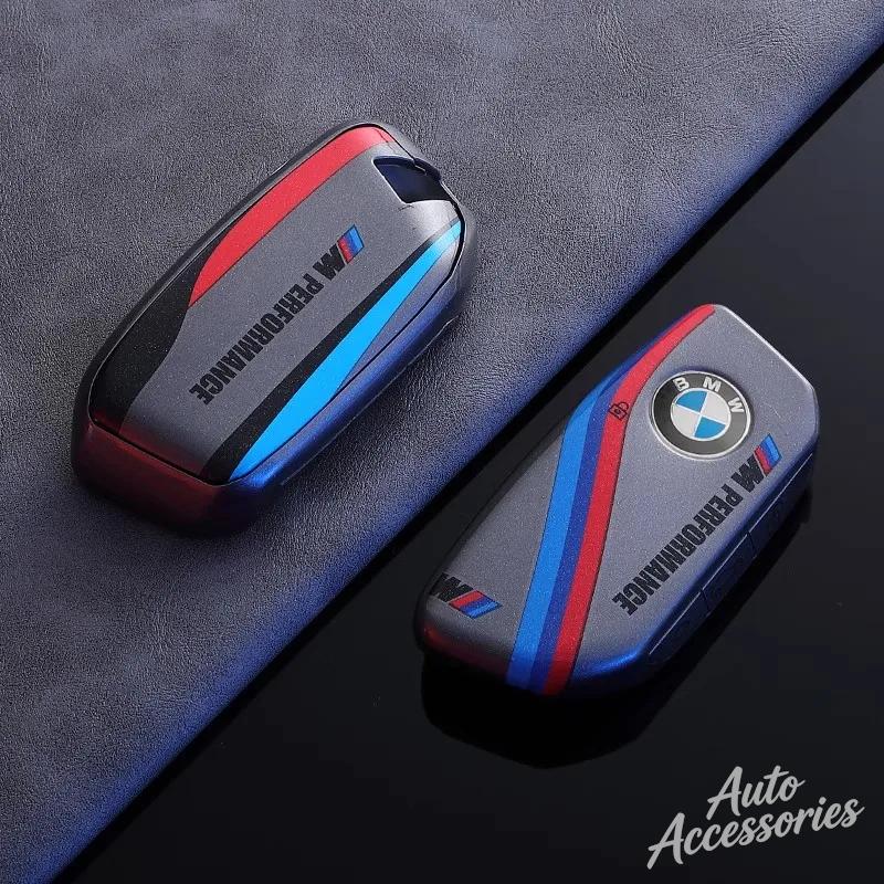BOHQ2 Car Key Case Cover Protect Shell For BMW 1 2 3 5 7 Series X1 F48 X3 G20 X4 X5 G05 X6 F16 M40i M440i G02 G31 G23 F34 F15 Keychain