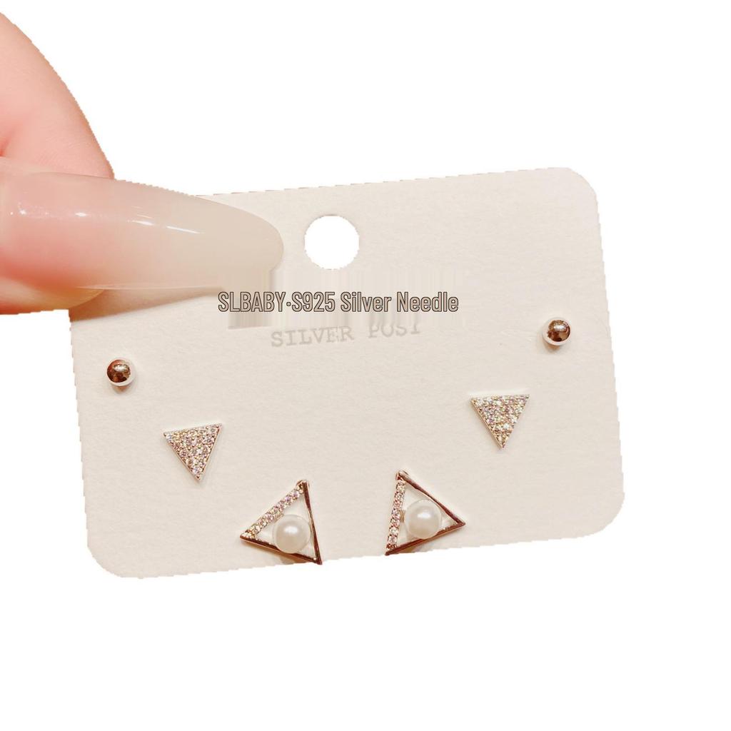 Environmentally Friendly Nickel-Free Gold Plated Women's Stud Earrings - High-End, Simple, Versatile Design
