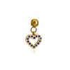 Luxury Junk Charms 316l 18k Stainless Steel Luxury Customize Heart Bracelet Charm for Jewelry Making