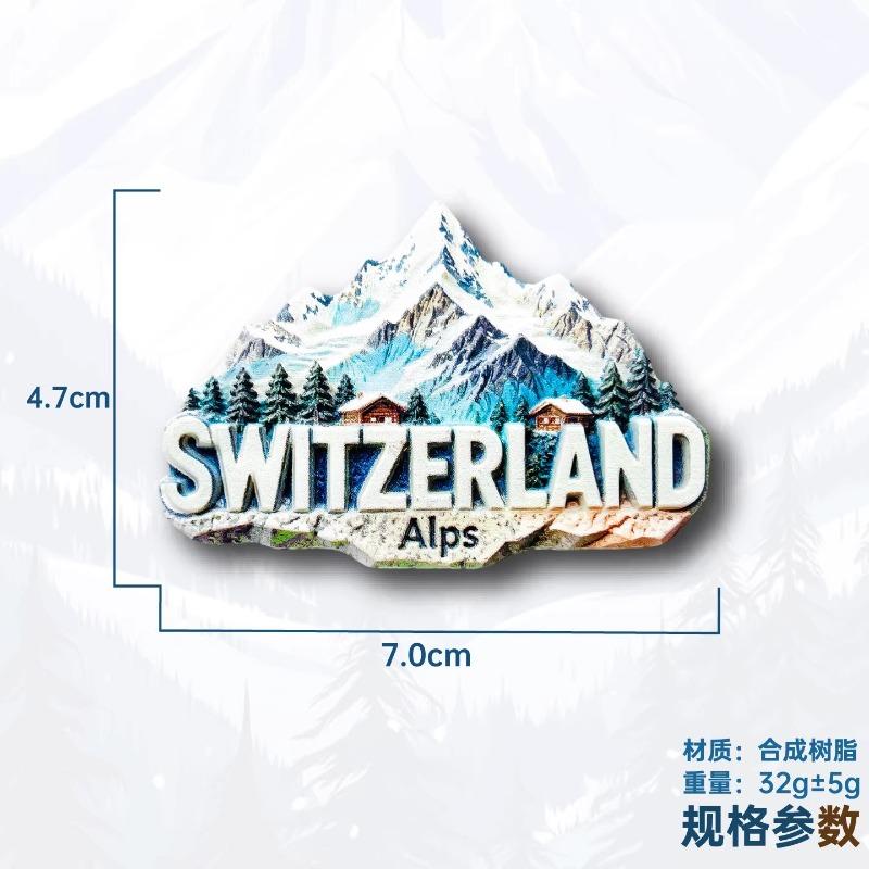Zwitserland Souvenirs Zürich Koelkastmagneten Alpen Jungfrau Meer van Luzern Regio Kapelbrug Interlaken Koelkaststickers Cadeaus