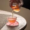 Glass Tea Cup Home Decoration Sake Cup Handmade Coaster Glass Cup Chinese Style Tea Cup Set Tabletop Atmosphere Small Ornament