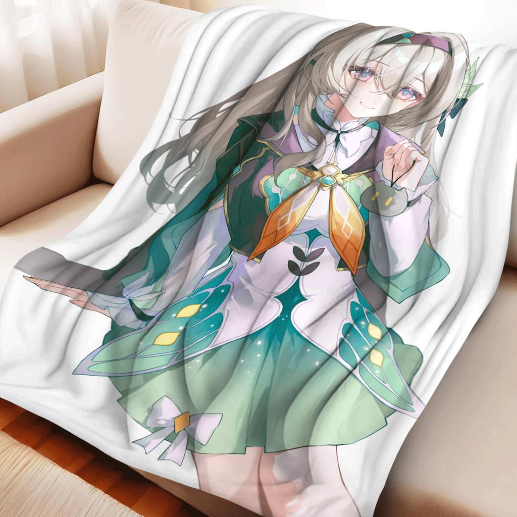 Cartoon Kitagawa Marin Furina Flannel Blanket Cover Warmth Soft Anime Blanket Multifunctional Decor Home Universal Blankets