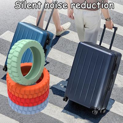 8Pcs Silicone Luggage Wheel Cover Scratch-Free Noise Reduction 8-Spinner Wheel Carry-on Suitcase