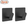 1/2pcs Stainless Steel Bathroom Robe Hooks Adhesive Wall Hook Towel Holder Bathroom Kitchen Hardware Multi-Purpose Hanger Hook