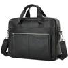 Men's Genuine Leather Handbag Business Trip Briefcase 15-inch Computer Bag, High Quality Cowhide Single-shoulder Crossbody Bag