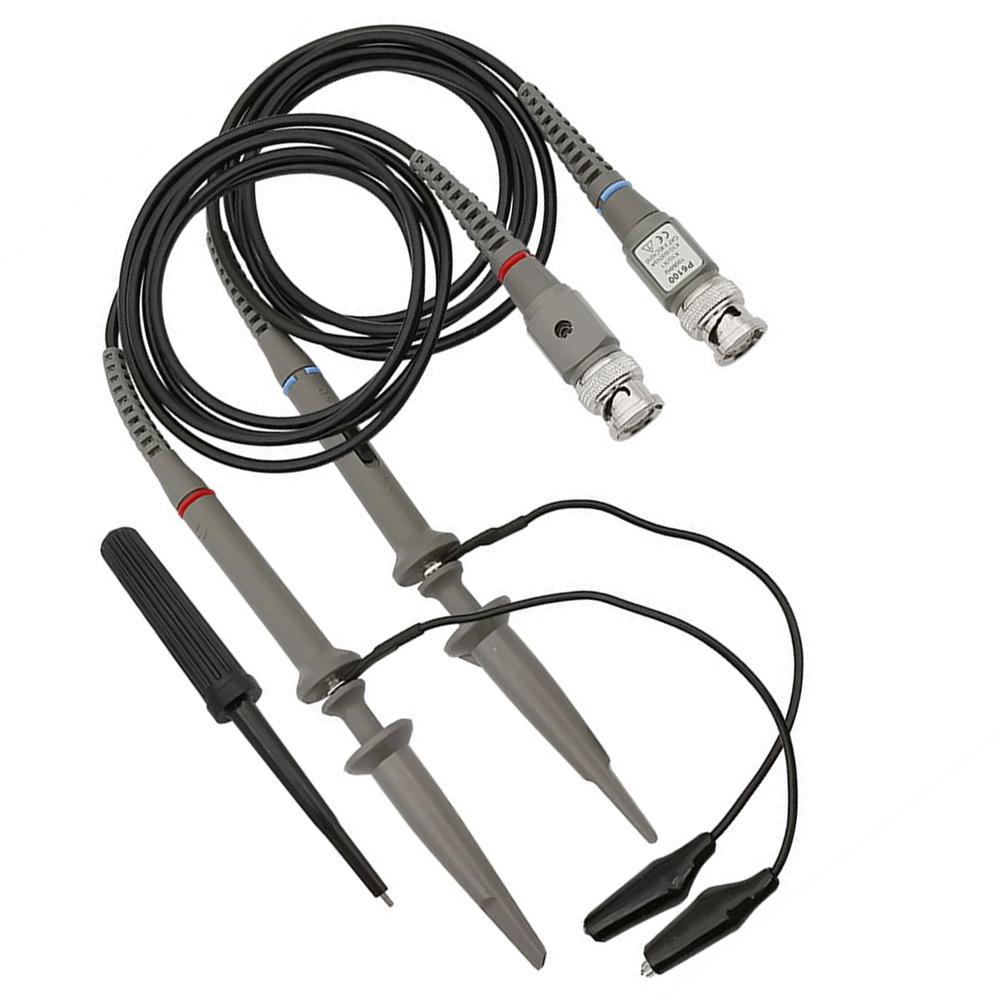 P6100 Oscilloscope Clip Probe Cable 100MHz Minigrabber Test Lead Kit 2 Pack Universal for Oscilloscope Parts Accessories