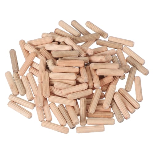 uxcell Wooden Dowels, 6x25mm, Dowel Pins for Shelf Brackets, Furniture Joints, DIY Use, Approx. 100 Pieces