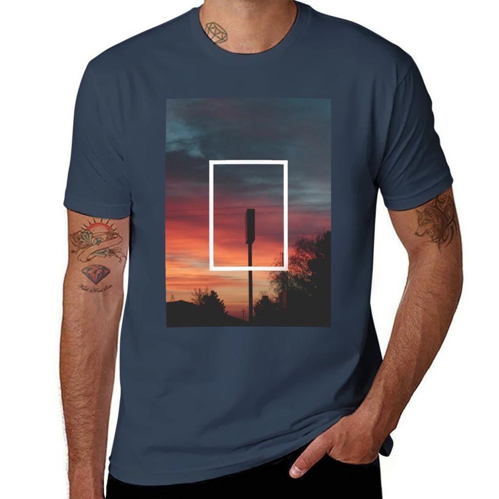 Sunset The 1975 Rectangle Tshirt Plus Size Gym Sports Tshirt