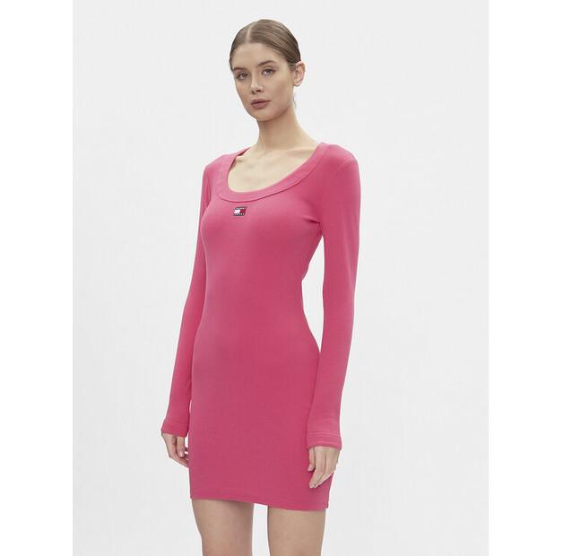 Джинсовое платье Tommy Jeans Tjw Badge Rib Bodycon Ls EU XL