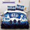 Set Piumone Copripiumone Federe Schalke Decorazione per la Casa Regalo di Compleanno (1 * copripiumino + 2 * federa, senza nucleo)