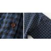 Spring and Summer Women's Checkered Long Sleeved Loose Casual Long Dress
