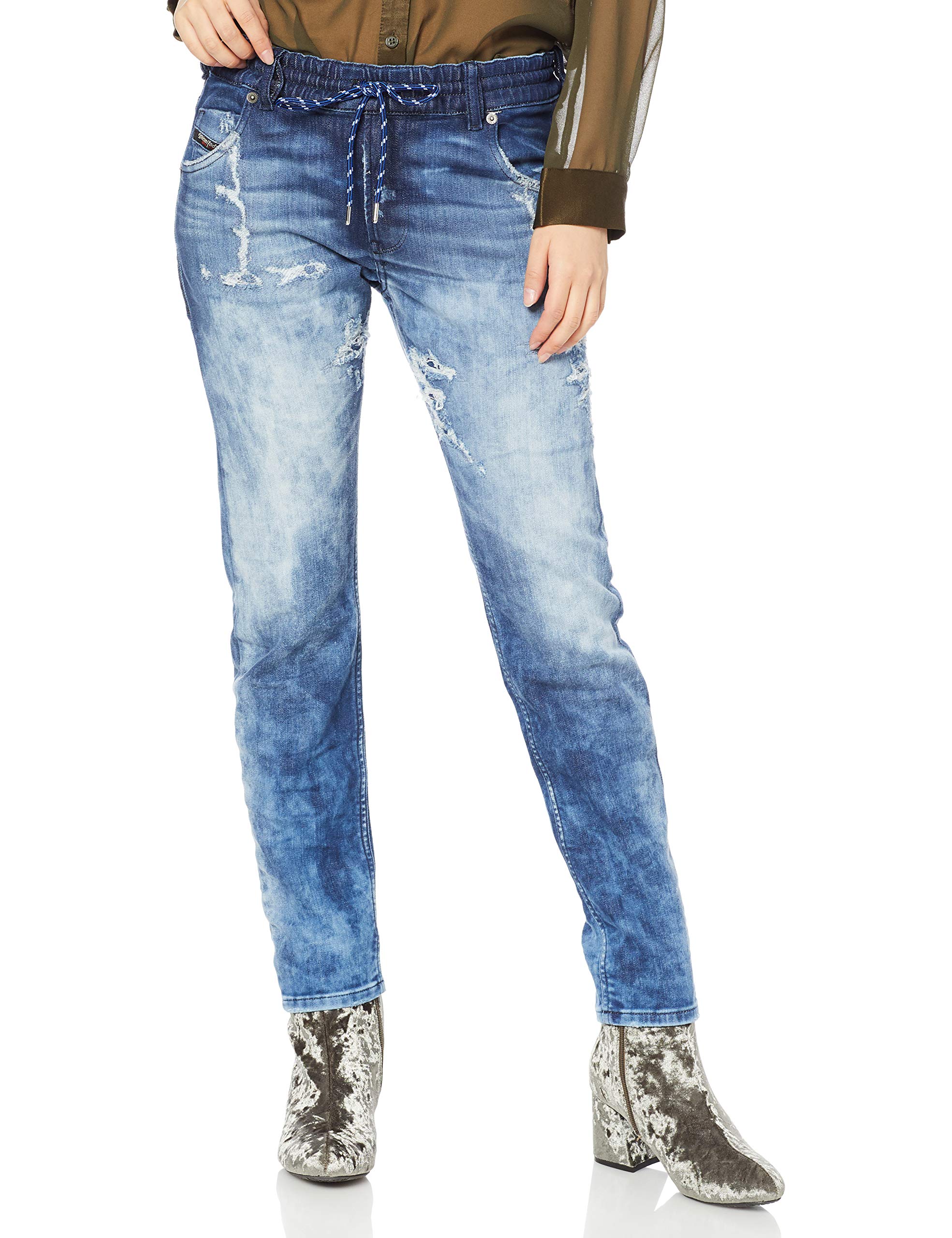 

DIESEL DIESEL SS21 Jog Jeans for Women Boyfriend Indigo Blue Denim 00S8SK009RU 25inch Indigo Blue 01