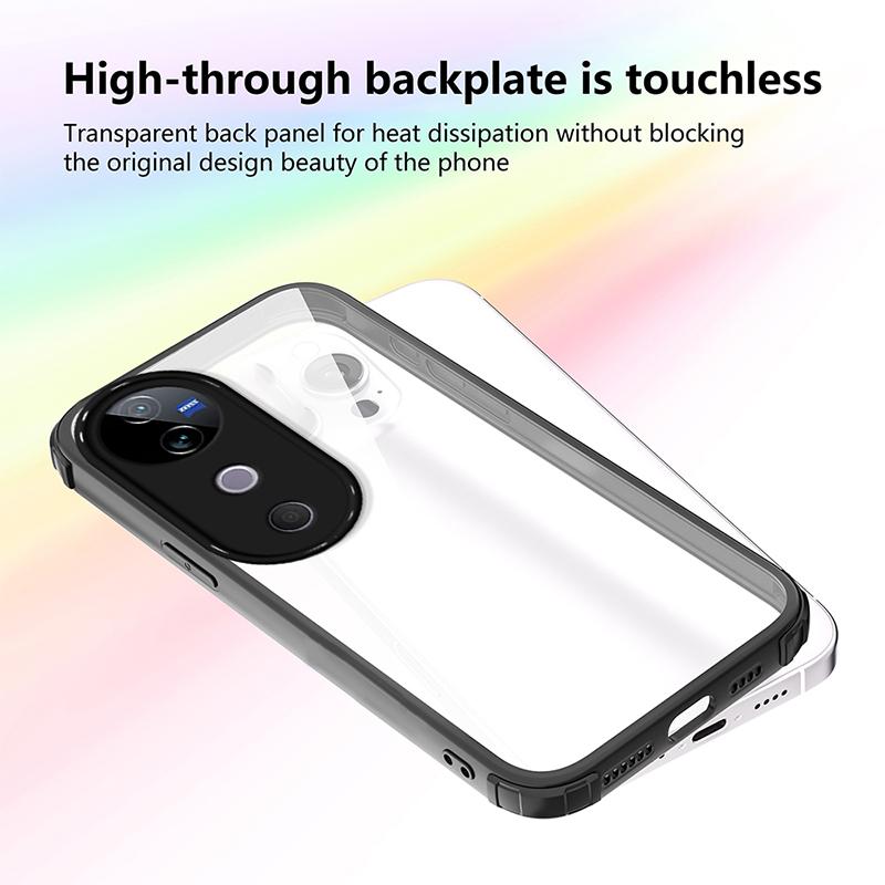 Anti-fall Luxury Transparent Case For VIVO V60 V50 V40 V30 Pro Soft TPU Silicone Back Cover V60 Lite Clear Case For Vivo V40 Pro