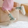 Flower Heart Pattern Middle Tube Sock Soft Plush Sleeping Socks Cute Winter Socks  Women