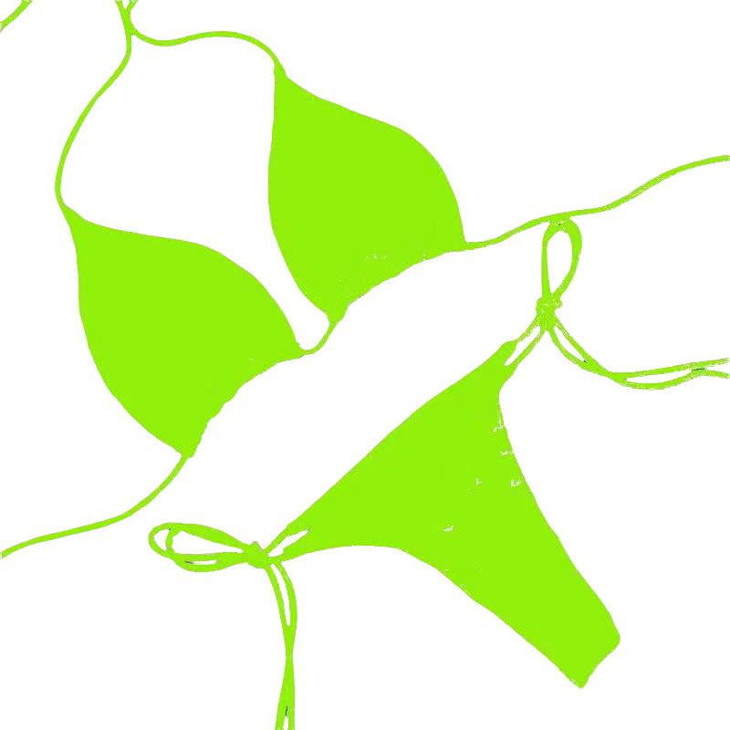 1Set Three-point Set European Style Tie Split Swimwear Solid Color Bikini Sexy Swimsuit