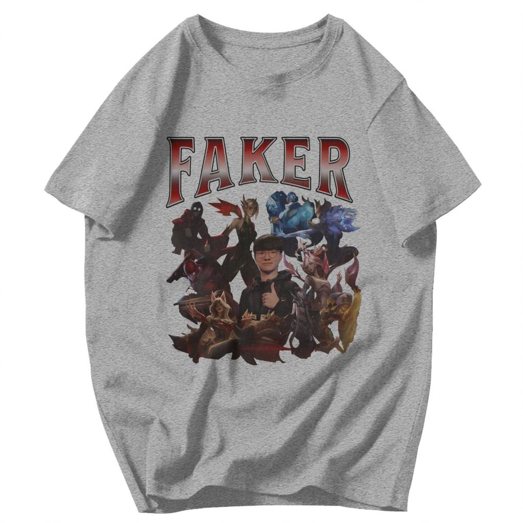 Men T Shirt Faker Trending Summer Y2K Graphic Quality Unisex Clothes T Shirts