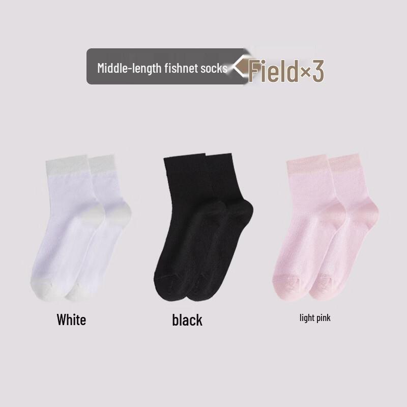 LangSha Women s Spring Summer Thin Cotton Mid-Calf Socks