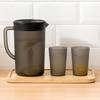 Plastic Pitcher with Lid Large Capacity High Temperature Resistant Cold Water Jug for Juice Tea White