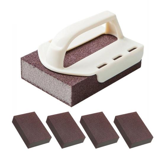 Yousheng Sponge Brush Nanometer Silicon Carbide Scrubber Kitchen Surfaces Powerful Cleaning Action Easy to Handle Cookware Cleaner
