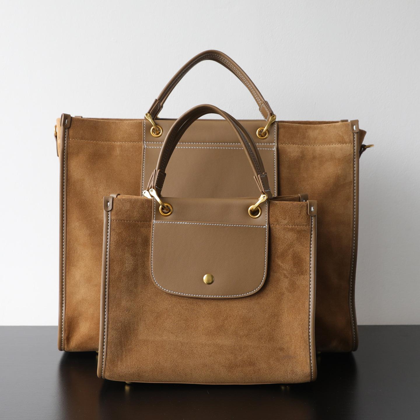 

Xiaomin Light Luxury Large Capacity Retro Cowhide Wax Leather Computer Document Bag Messenger Handbag Genuine Leather Women s Bag Small кавовий