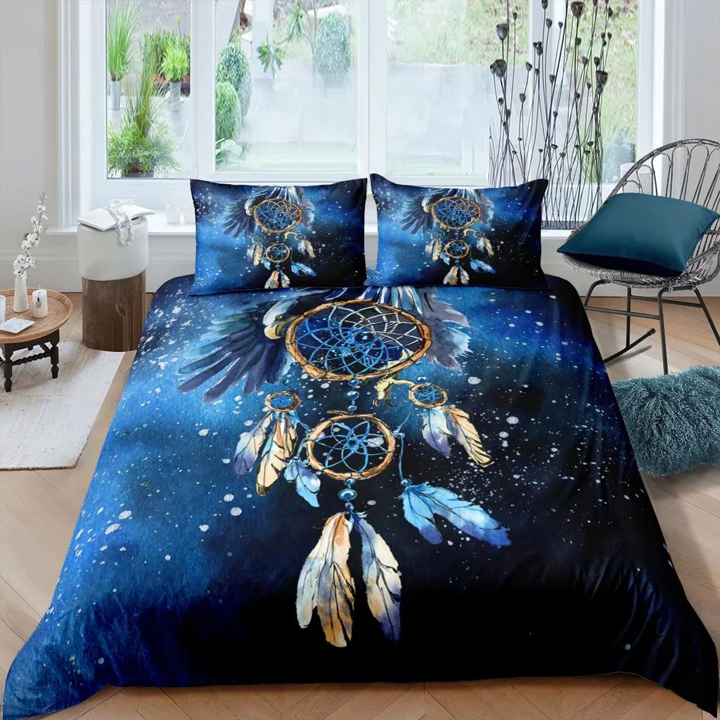 Dream Catcher Duvet Cover Set Queen King Size Bohemian Style For Bedding Home Decor 3 Piece Set With 2 Pillowcases No Quilt