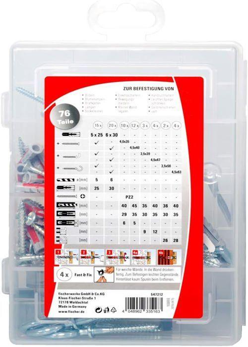 Cheville - fischer - 547212 - gris - nylon - lot de 50