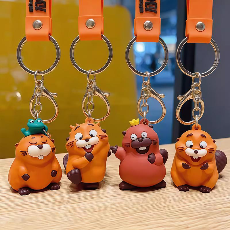 Hoppers Anime Mabel Keychain Cartoon Hoppers Pvc Figure Keychain Backpack Bag Car Keyring Pendant Prop Gift For Kids Adults Children's Birthday Gift