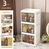 1Pcs Foldable Desktop Storage Box Acrylic Cosmetic Storage Cabinet Multi Layer Dust-Proof Large Capacity Desktop Organizer