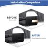 for F250 Outside Mirror Light Cover Trim Fit for Ford F250/F350/F450/F550 2017-2023 Smoked Black Exterior Accessories 2pcs
