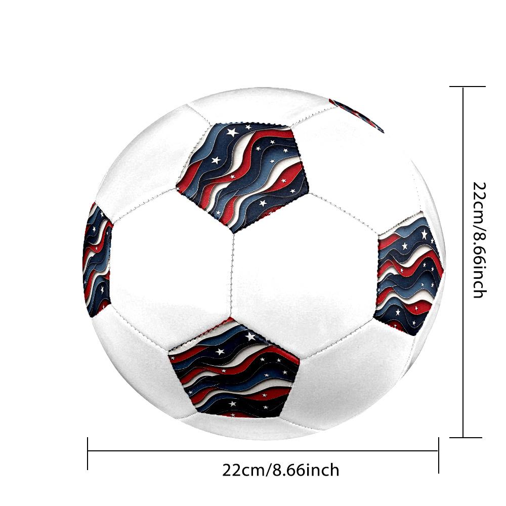 1PC American Flag Soccer Ball Size 5 Football Machine Sewn Indoor/Outdoor Universal Football W26