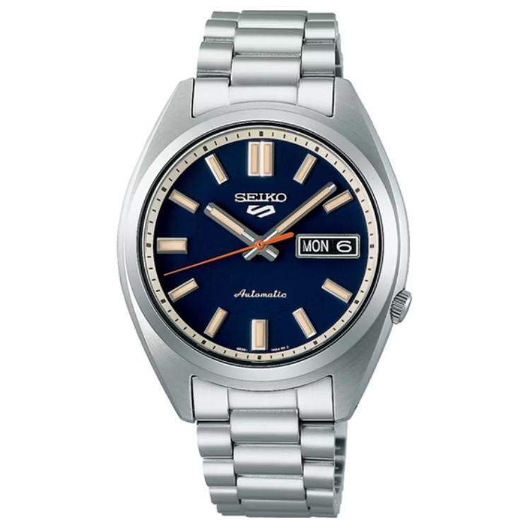 

SEIKO 5 100m Water Resistant Automatic Mechanical Movement Stainless Steel Strap Watch 37.4mm SRPK87K1 Blue Dial