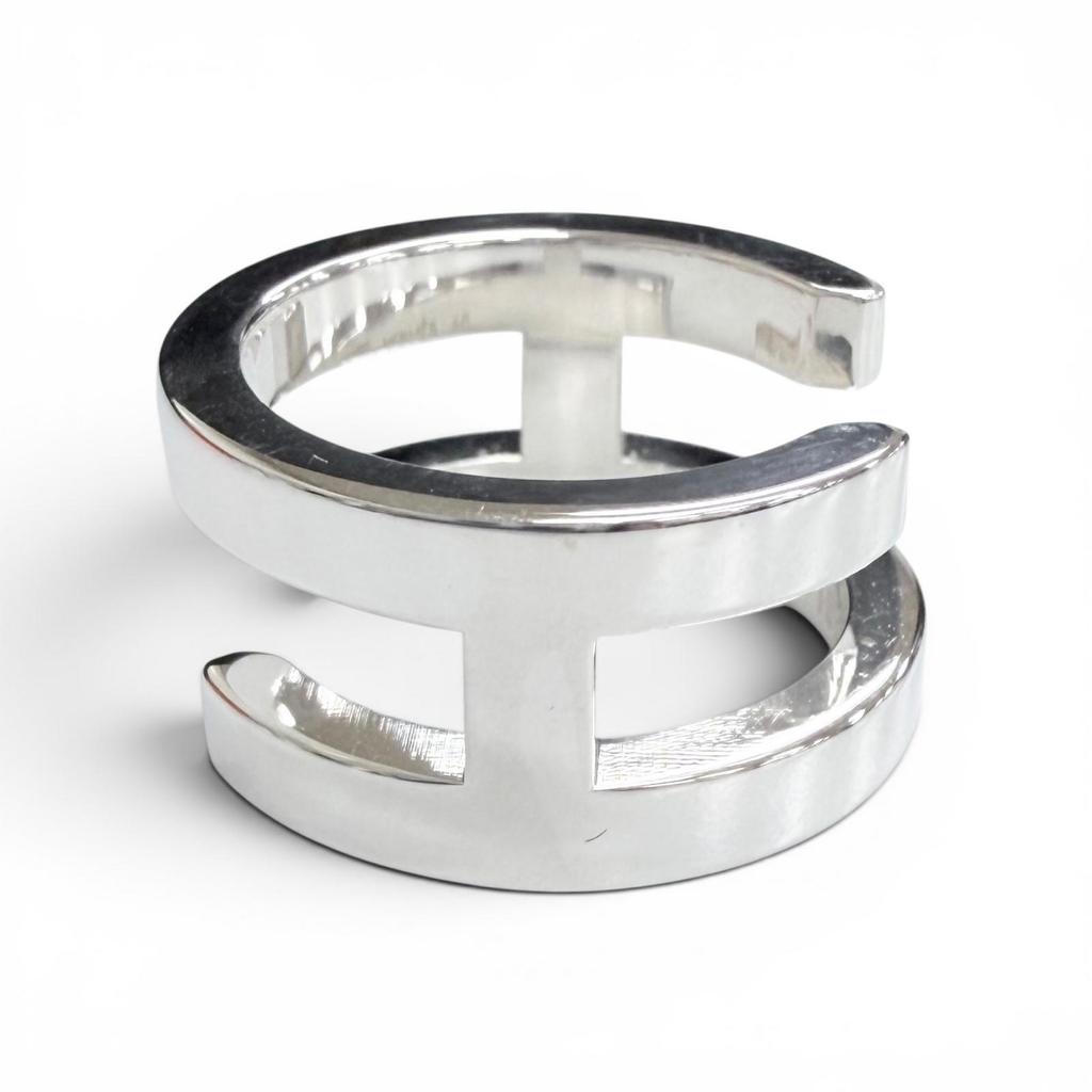 Excellent HERMES Ring Ring H Symbol Ring, Finger Ring, Accessory Silver AG925 48 Used