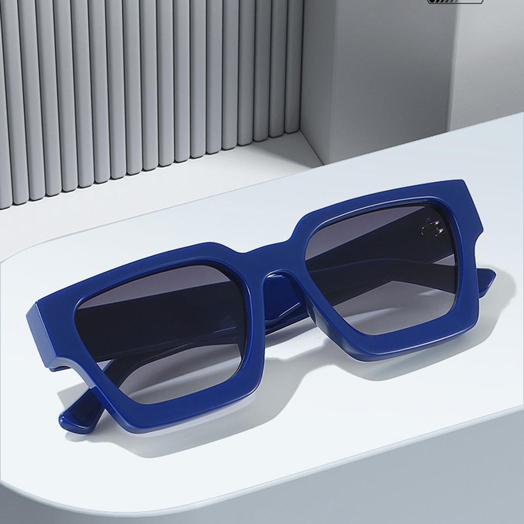 1pc Women's Sunglasses New Thick Frame Sunglasses Trend Box Foreign Trade Glasses Personality Big Frame Sunglasses WOMEN'S Sunglasses MEN'S Sunglasses