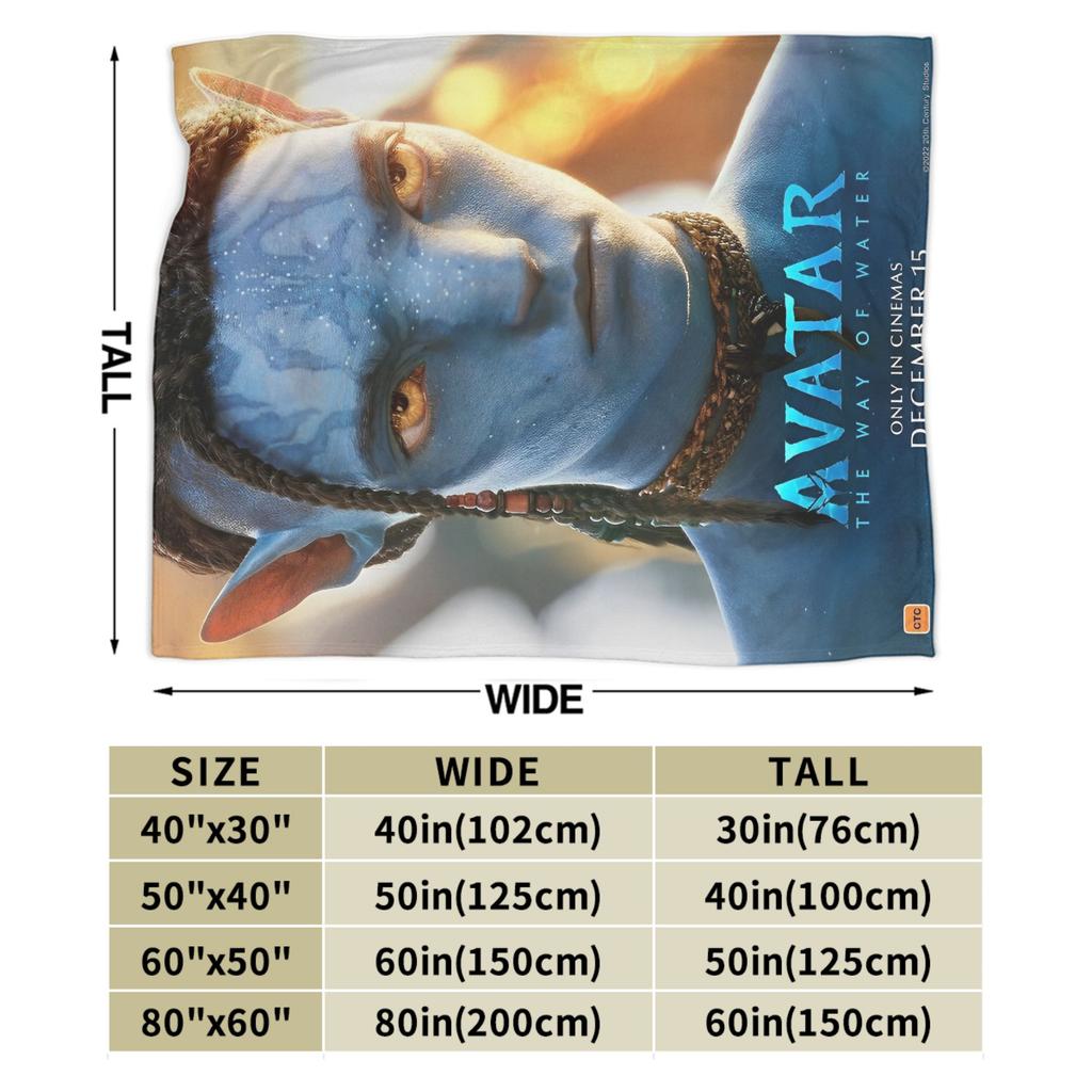Movie Avatar The Way of Water Blankets  Warm Soft Plush Throw Blanket For Living Room Travel Office Flannel Bedspread Bed Cover