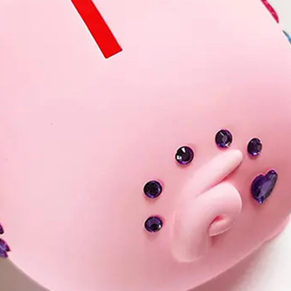 Pink//Blue Piglet Piggy Bank Toy for Kids To Save Safe Money Box Counting Coins No Opening Coin Holder Organizer 14x12x13cm 170g