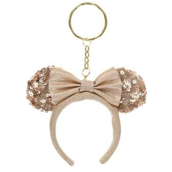 Minnie Mouse headband-shaped keychain (gold) Disney goods souvenir Tokyo Resort exclusive