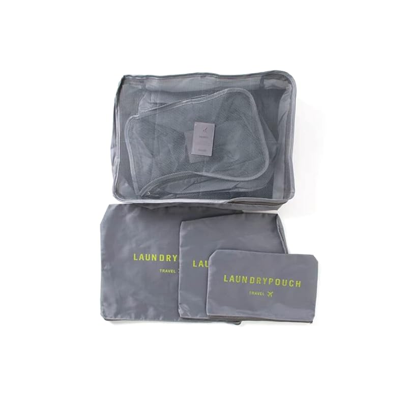 

[NORMAK ]Travel pouch 6 piece set waterproof Fashionable trip lightweight large capacity business trip For organization storage case clothing storage
