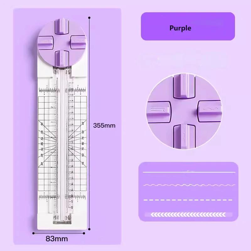 1Pc Multi-function Paper Cutter Creasing Machine 360-degree Rotary Paper Cutter 4 IN 1 for Hand-Cutting Card Art Tools